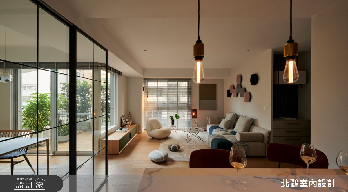 40坪中古屋(5~15年)＿北歐風玄關客廳餐廳吧檯案例圖片＿北鷗室內設計＿北鷗_46Fu Fu House之17