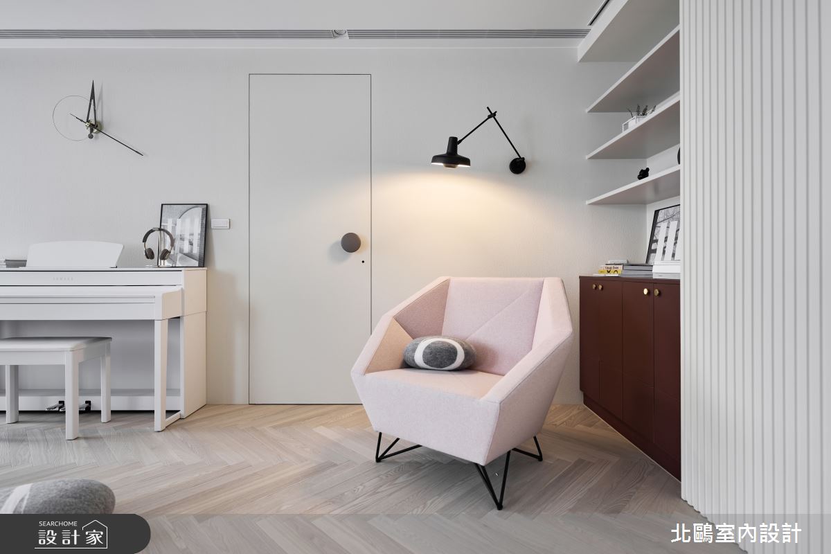 毛胚屋＿北歐風客廳案例圖片＿北鷗室內設計＿北鷗_52Pinky House之6