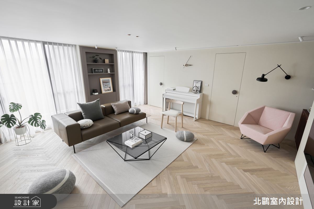 毛胚屋＿北歐風客廳案例圖片＿北鷗室內設計＿北鷗_52Pinky House之8