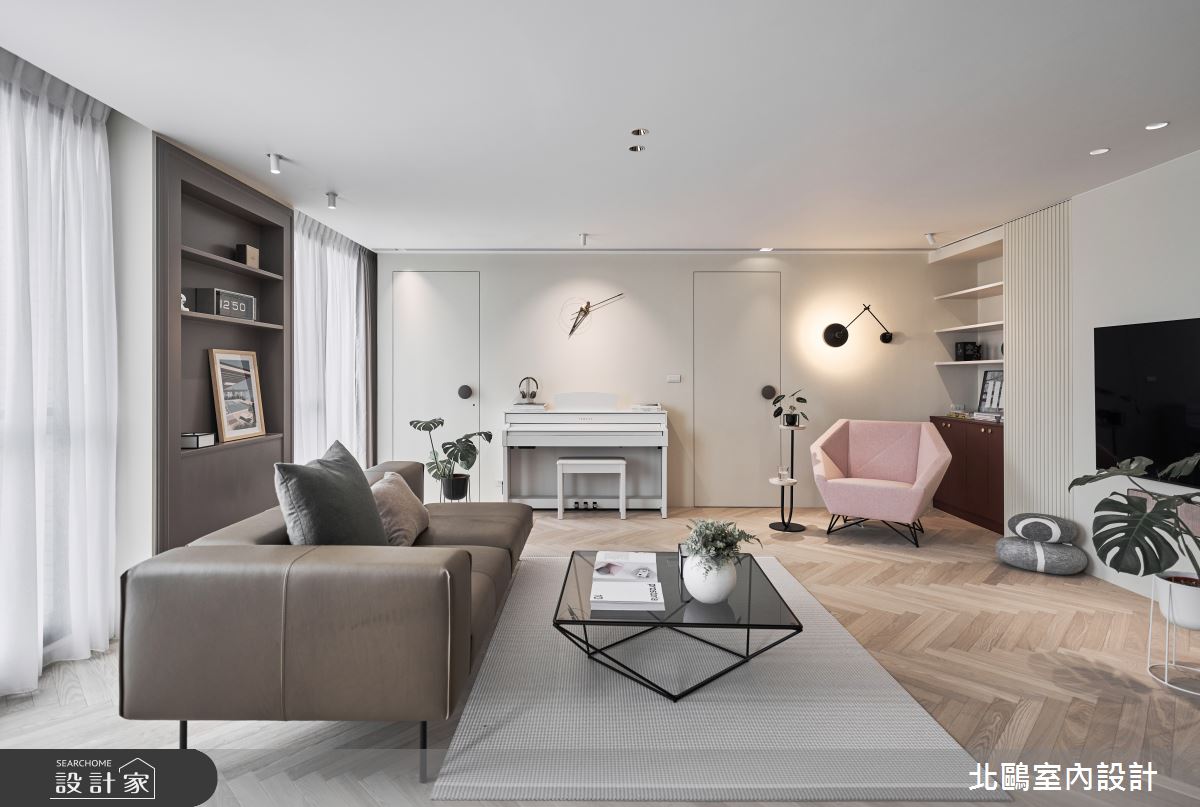 毛胚屋＿北歐風客廳案例圖片＿北鷗室內設計＿北鷗_52Pinky House之10
