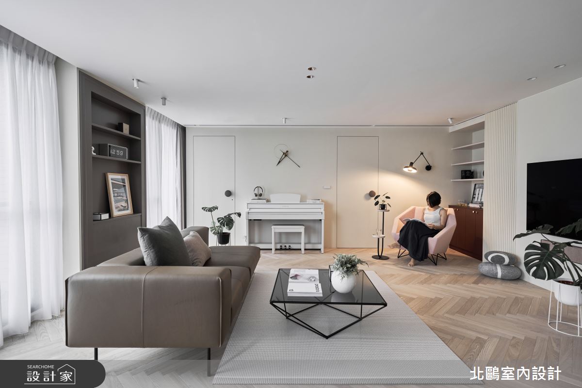 毛胚屋＿北歐風客廳案例圖片＿北鷗室內設計＿北鷗_52Pinky House之12