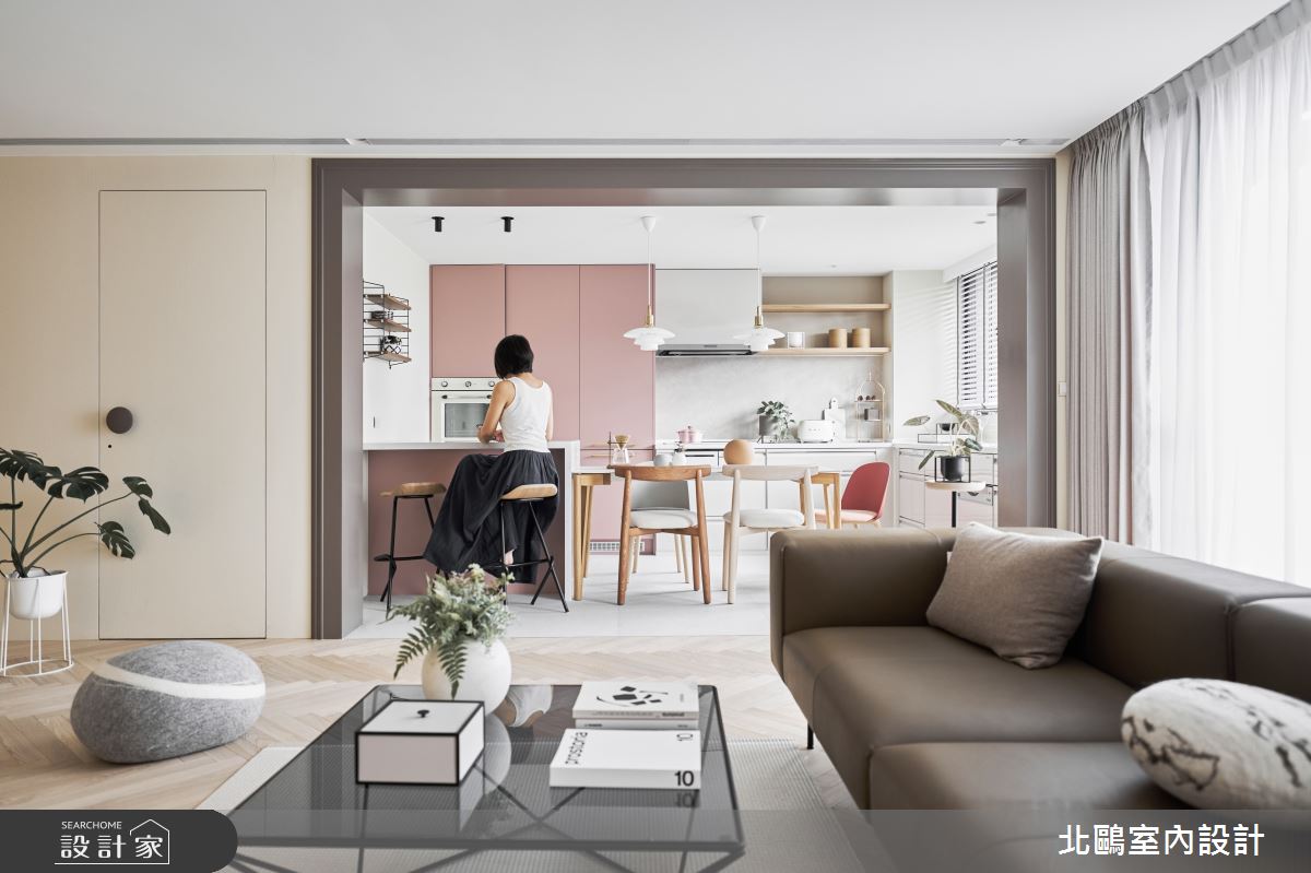 毛胚屋＿北歐風客廳案例圖片＿北鷗室內設計＿北鷗_52Pinky House之13