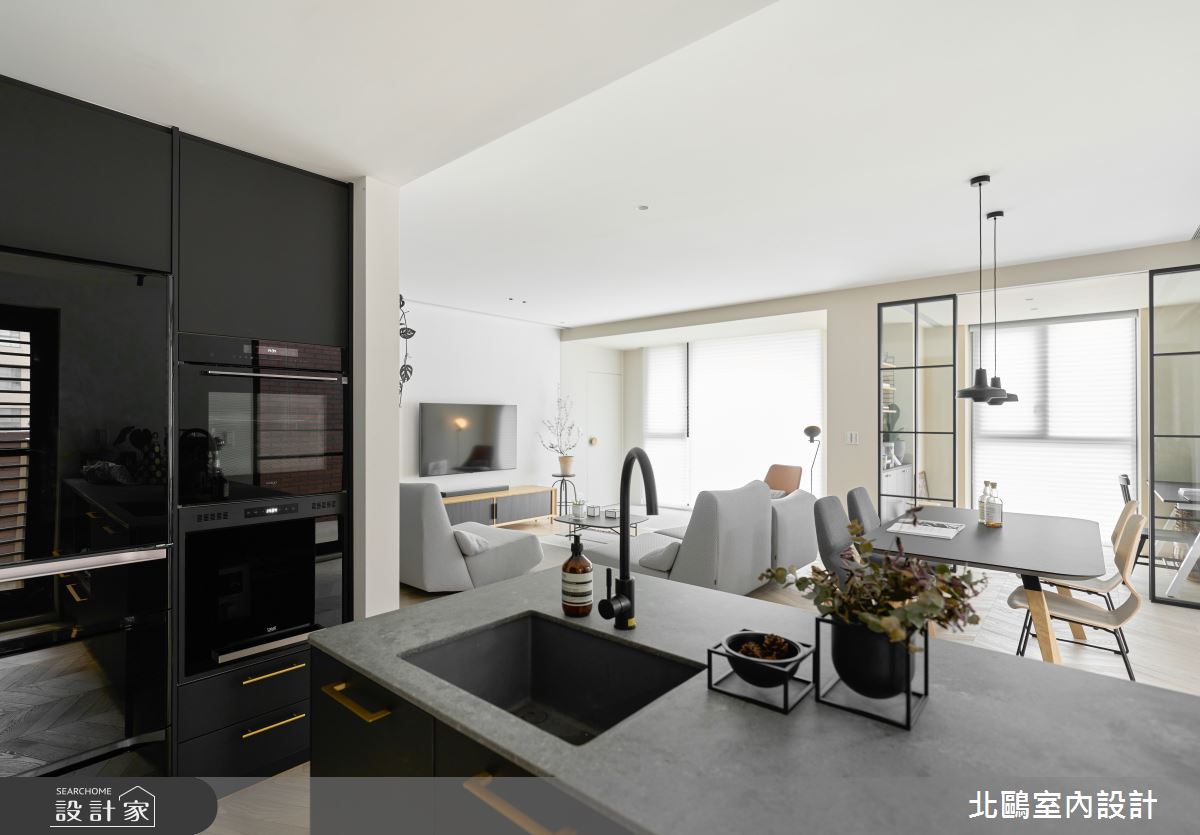 39坪毛胚屋＿北歐風客廳餐廳廚房中島案例圖片＿北鷗室內設計＿北鷗_53CC Maison之22