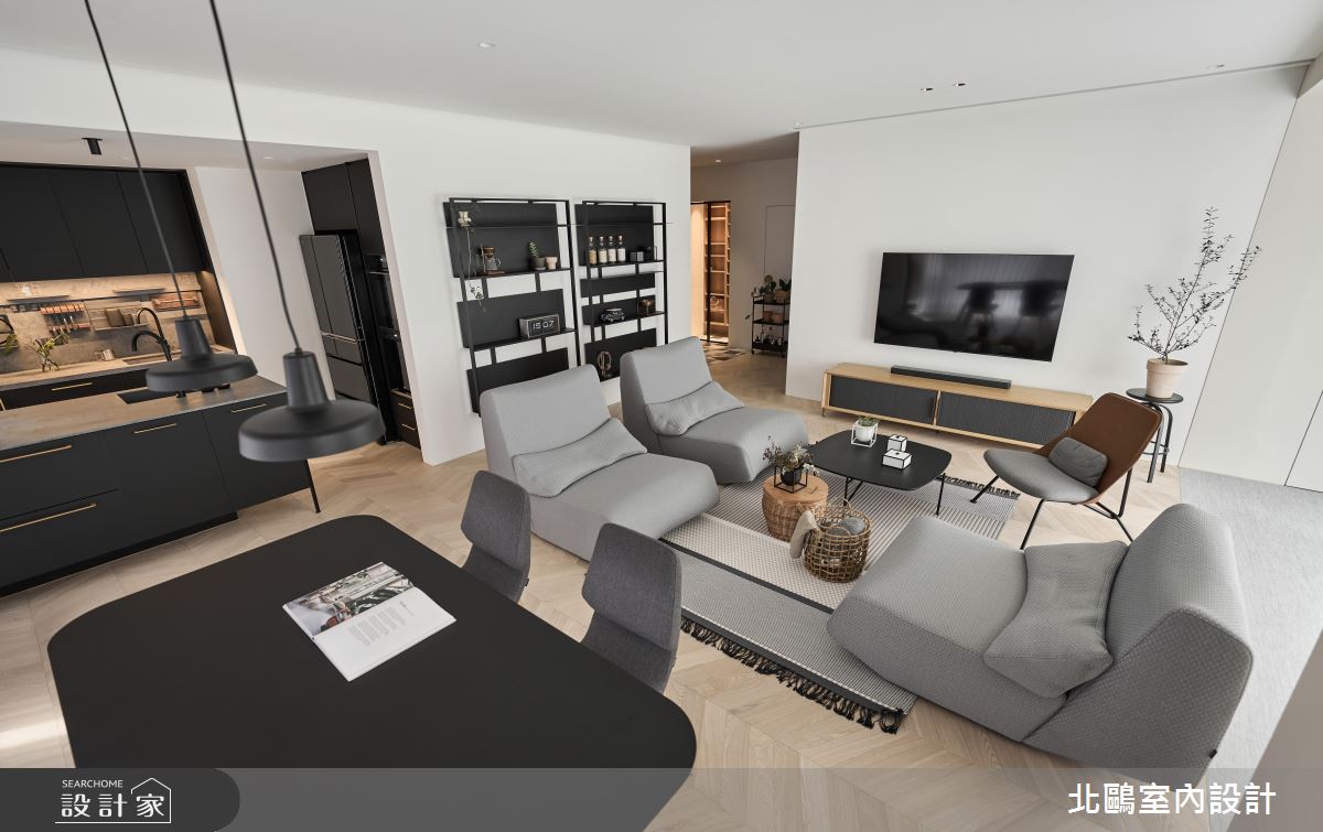 39坪毛胚屋＿北歐風客廳餐廳廚房中島案例圖片＿北鷗室內設計＿北鷗_53CC Maison之23