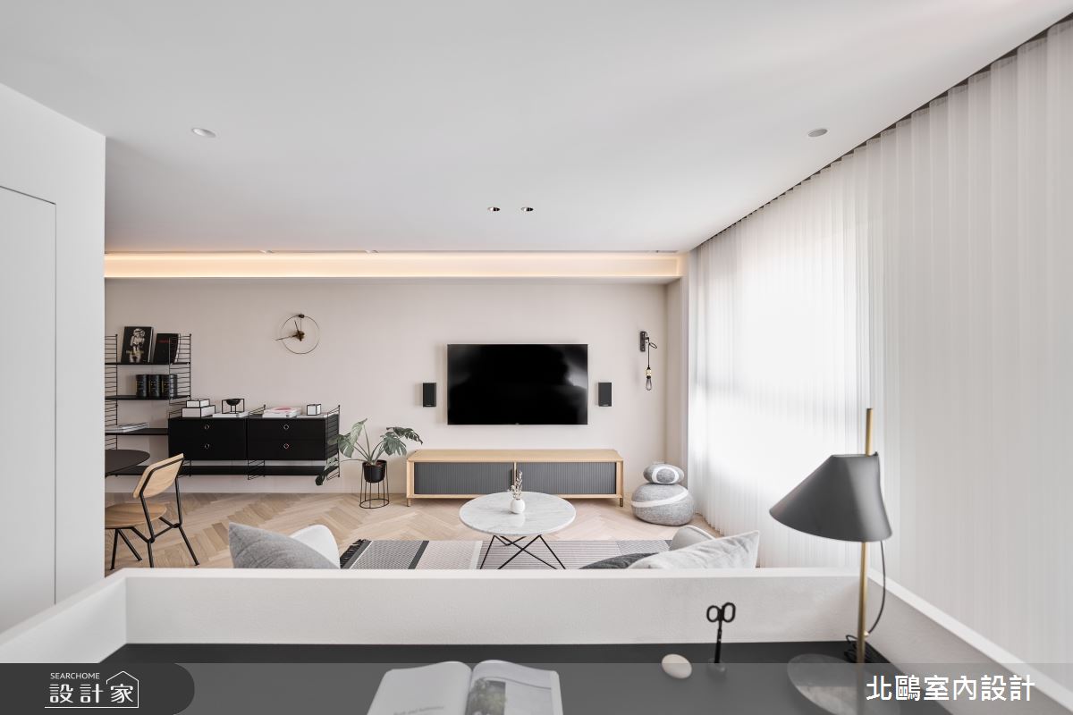 18坪新成屋(5年以下)＿北歐風客廳書房案例圖片＿北鷗室內設計＿北鷗_54Studio House之22