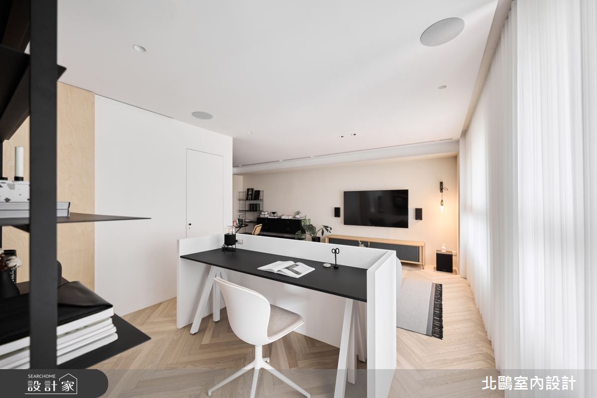 18坪新成屋(5年以下)＿北歐風客廳書房案例圖片＿北鷗室內設計＿北鷗_54Studio House之23