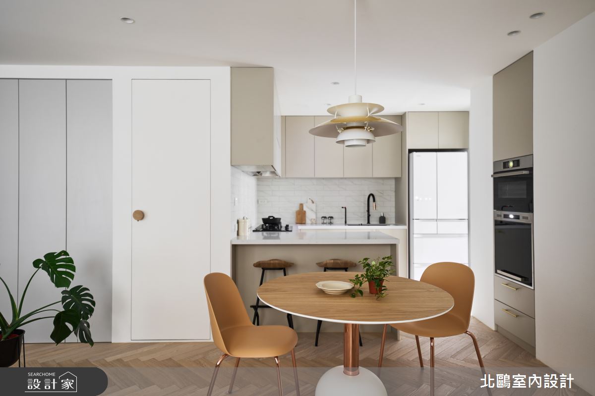 24坪新成屋(5年以下)＿北歐風餐廳中島案例圖片＿北鷗室內設計＿北鷗_61Bling House之14