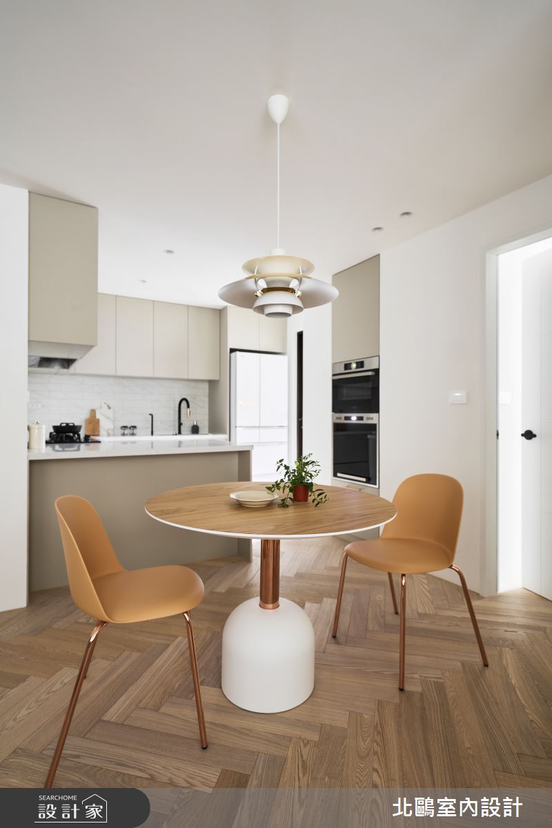 24坪新成屋(5年以下)＿北歐風餐廳中島案例圖片＿北鷗室內設計＿北鷗_61Bling House之16