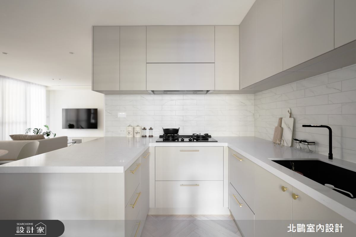 24坪新成屋(5年以下)＿北歐風廚房中島案例圖片＿北鷗室內設計＿北鷗_61Bling House之17