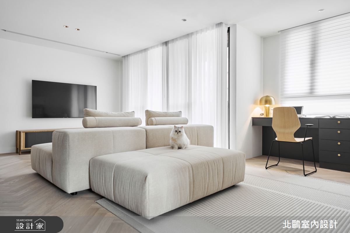 30坪新成屋(5年以下)＿北歐風客廳書房工作區案例圖片＿北鷗室內設計＿北鷗_62MQ House之20