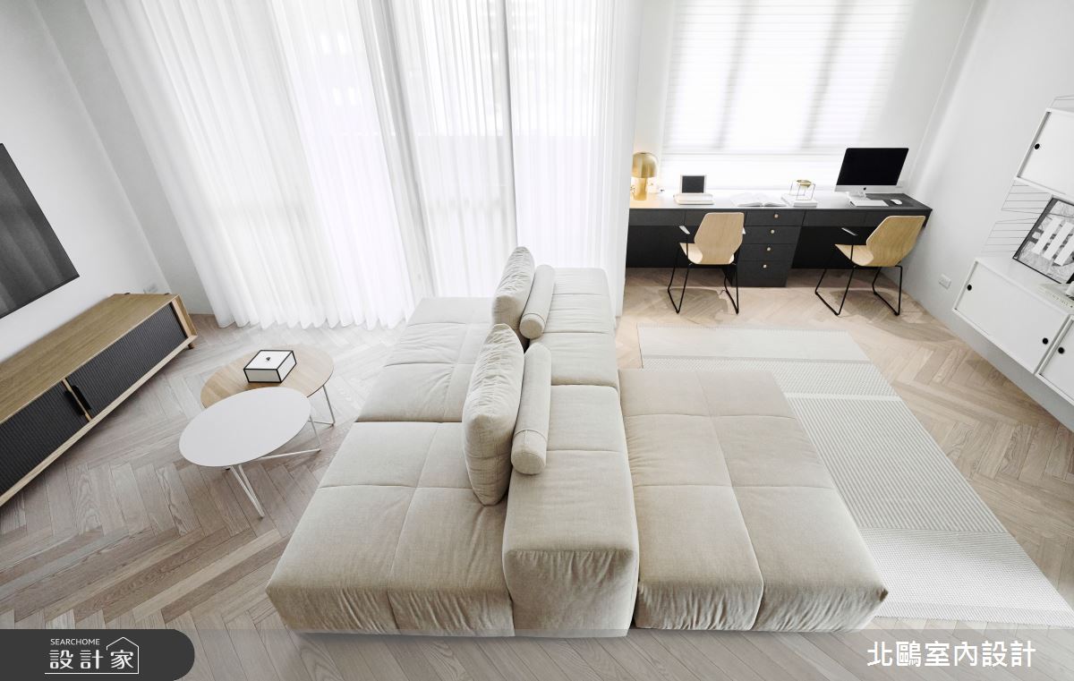 30坪新成屋(5年以下)＿北歐風客廳書房工作區案例圖片＿北鷗室內設計＿北鷗_62MQ House之8