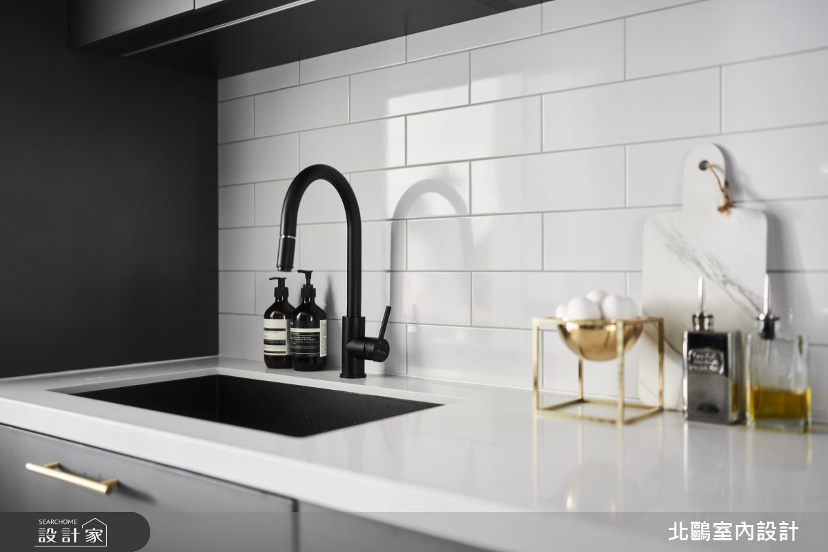 30坪新成屋(5年以下)＿北歐風廚房案例圖片＿北鷗室內設計＿北鷗_62MQ House之17