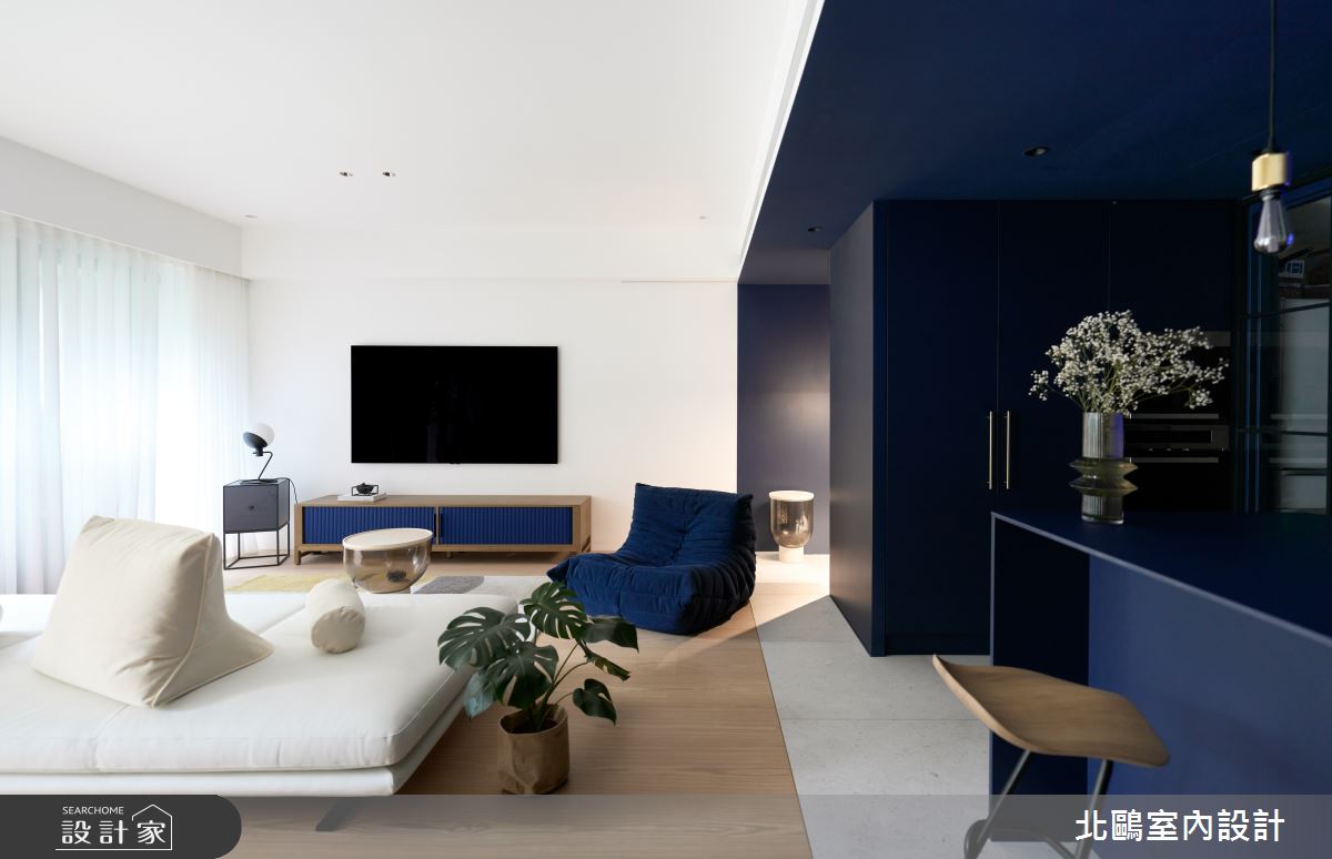 中古屋(5~15年)＿北歐風客廳餐廳吧檯中島案例圖片＿北鷗室內設計＿北鷗_64Blue House之13