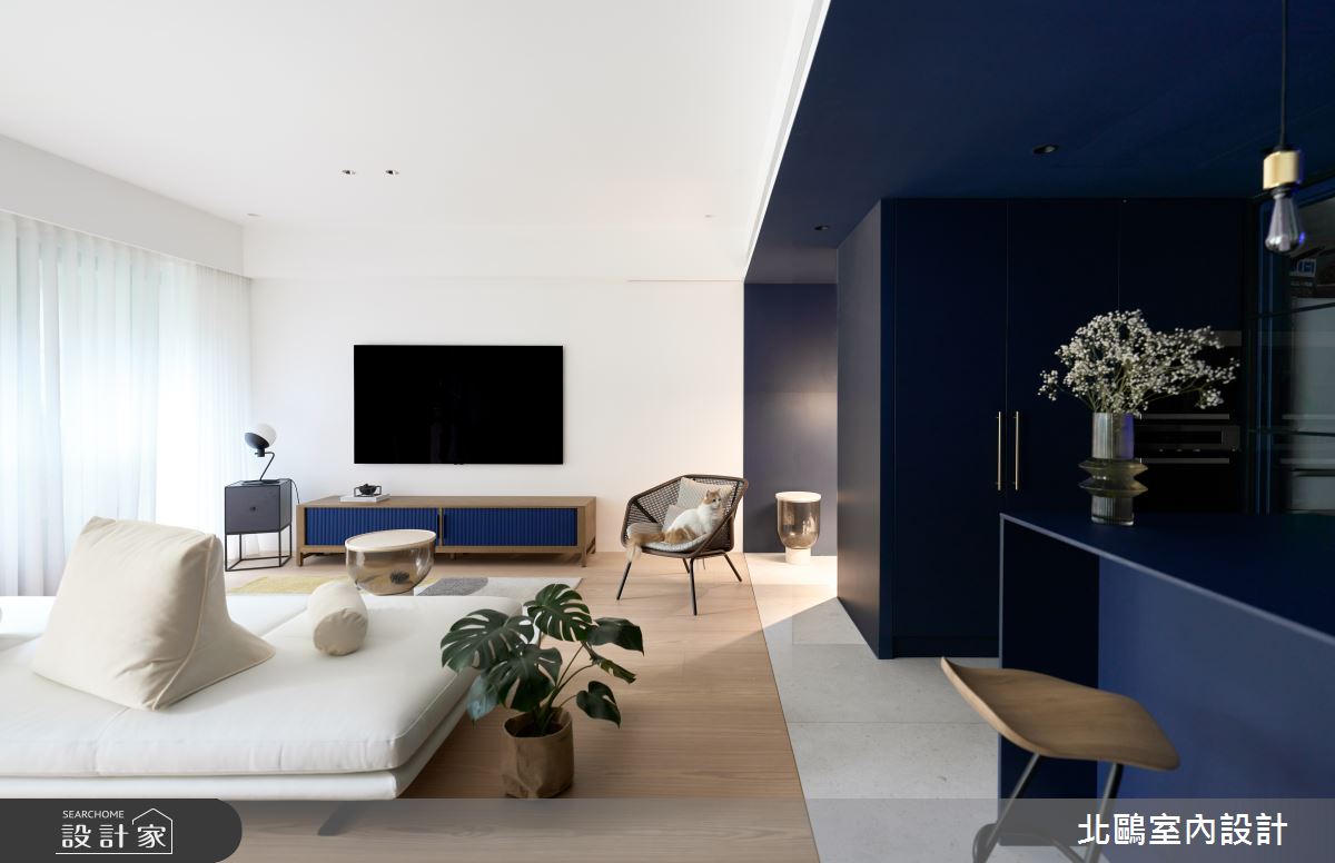 中古屋(5~15年)＿北歐風客廳餐廳吧檯中島案例圖片＿北鷗室內設計＿北鷗_64Blue House之14