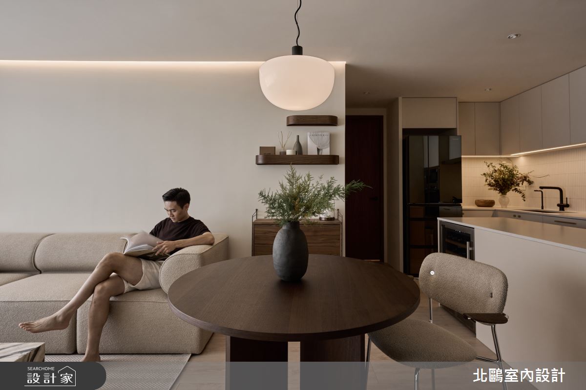17坪新成屋(5年以下)＿北歐風客廳餐廳廚房吧檯中島案例圖片＿北鷗室內設計＿北鷗_66SoHo House之2