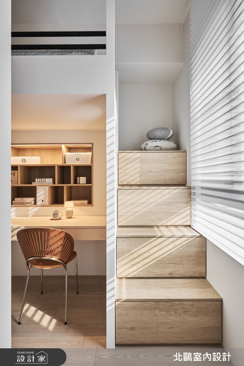 20坪新成屋(5年以下)＿北歐風書房樓梯案例圖片＿北鷗室內設計＿北鷗_68Honey House之27