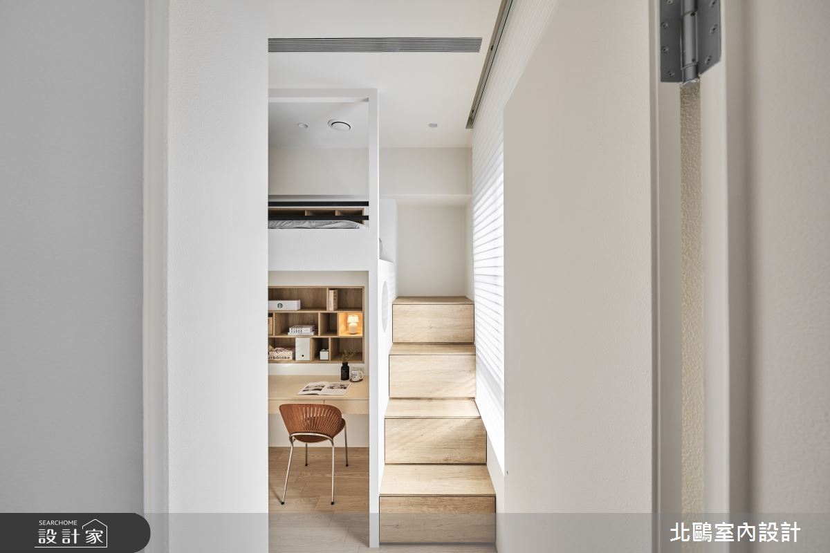 20坪新成屋(5年以下)＿北歐風書房樓梯案例圖片＿北鷗室內設計＿北鷗_68Honey House之37