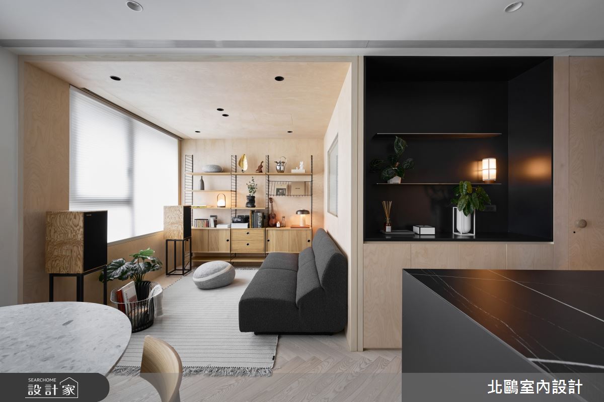 18坪新成屋(5年以下)＿北歐風客廳餐廳中島案例圖片＿北鷗室內設計＿北鷗_70Shen House之3