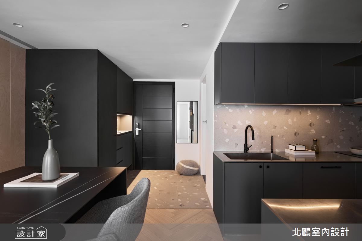 18坪新成屋(5年以下)＿北歐風玄關廚房中島案例圖片＿北鷗室內設計＿北鷗_70Shen House之23