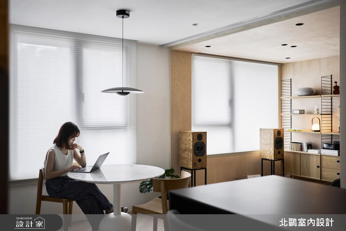 18坪新成屋(5年以下)＿北歐風客廳餐廳中島案例圖片＿北鷗室內設計＿北鷗_70Shen House之30