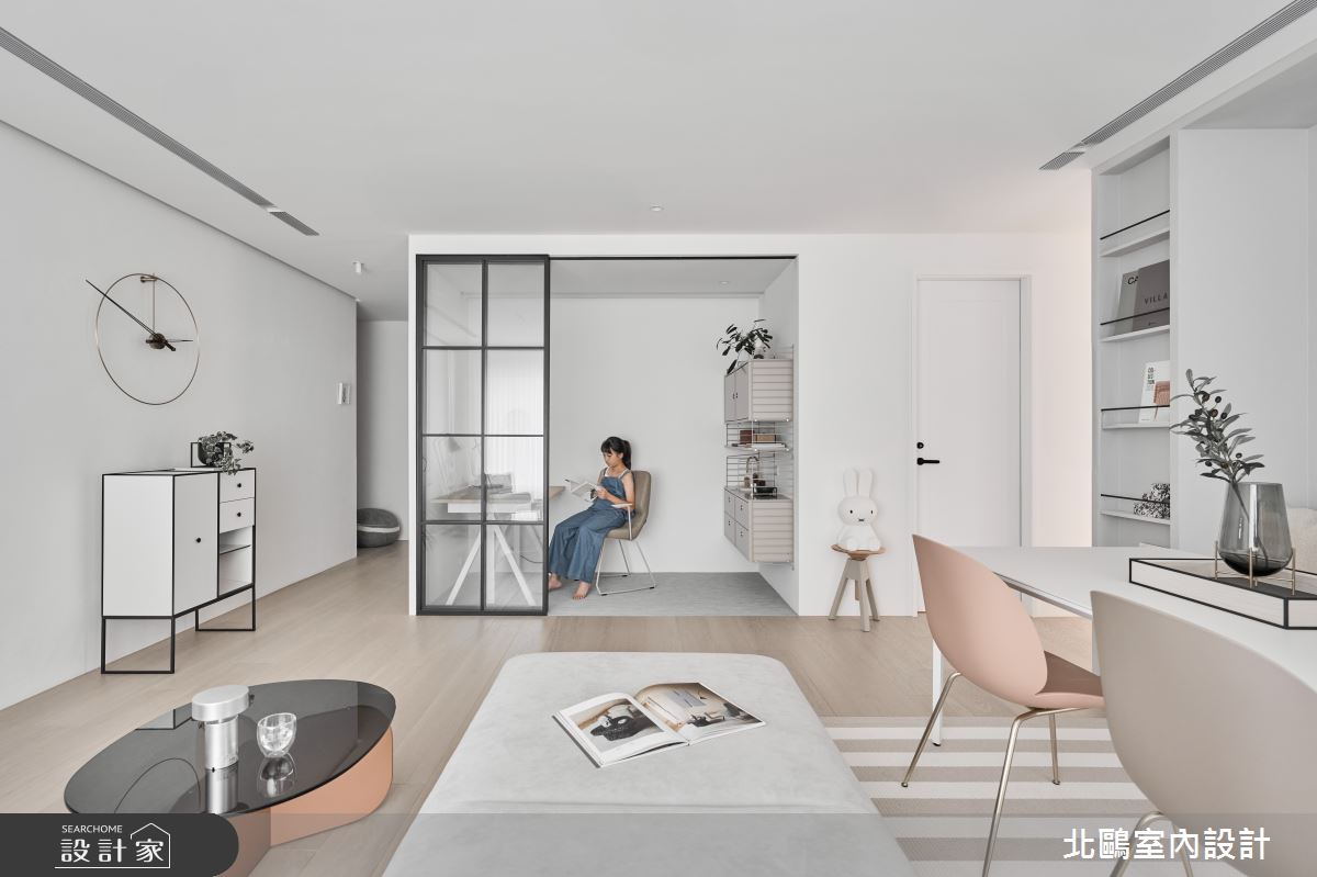 27坪新成屋(5年以下)＿北歐風客廳餐廳書房案例圖片＿北鷗室內設計＿北鷗_73Ariel House之18