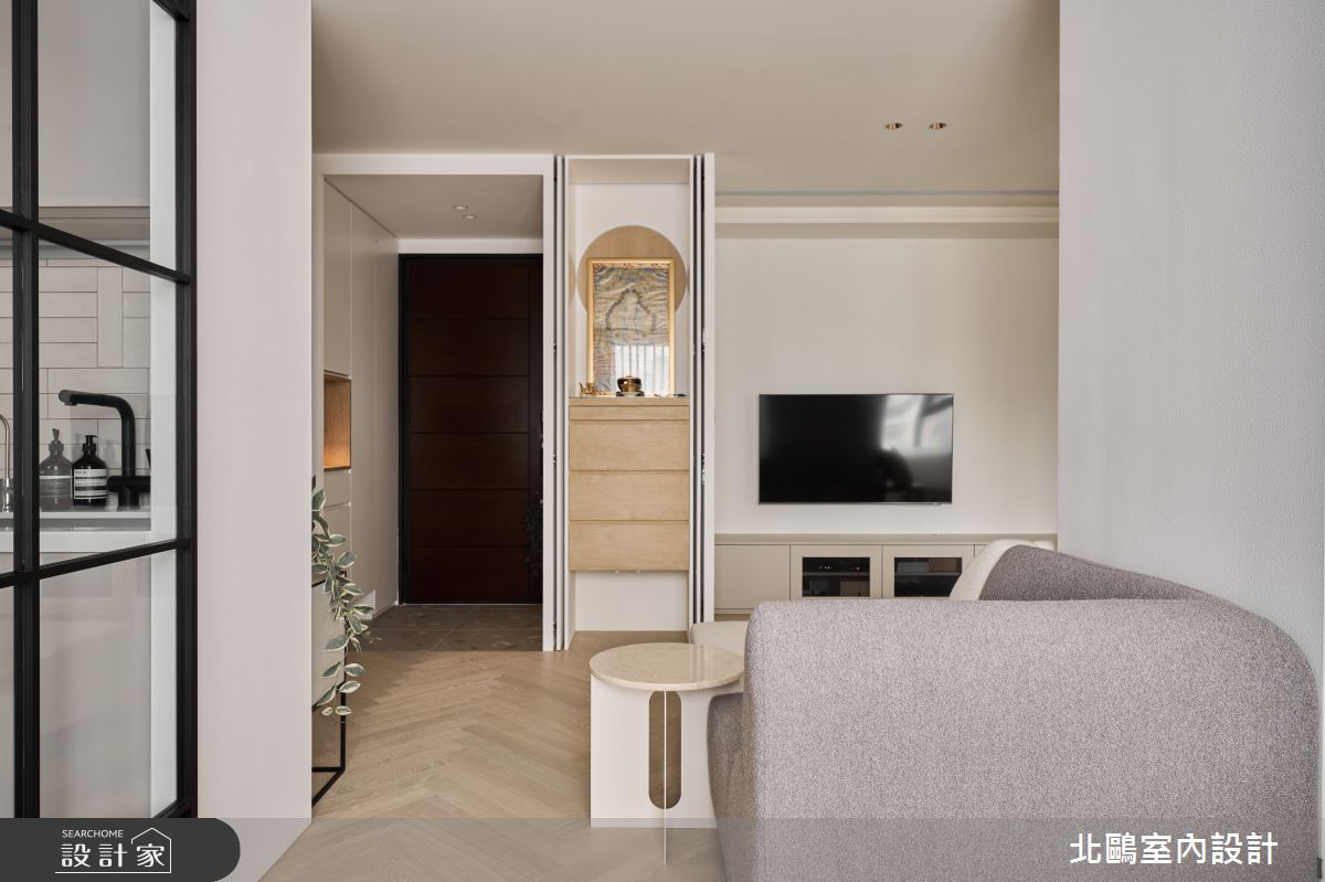 16坪新成屋(5年以下)＿北歐風玄關客廳案例圖片＿北鷗室內設計＿北鷗_75Tali House之16