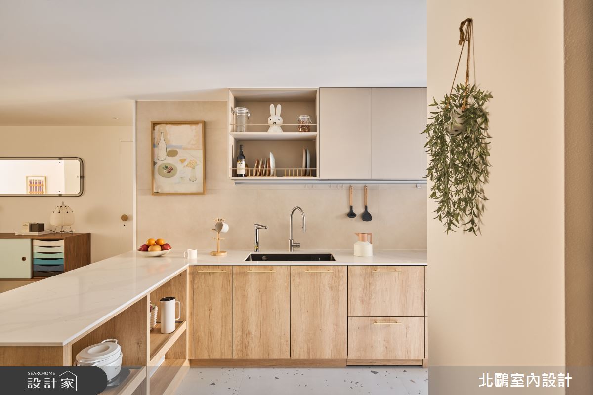 34坪新古屋(10年以下)＿北歐風廚房中島案例圖片＿北鷗室內設計＿北鷗_76Amala Crystal House之19