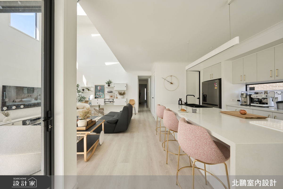 34坪毛胚屋＿北歐風客廳廚房中島案例圖片＿北鷗室內設計＿北鷗_80Brisbane House之6