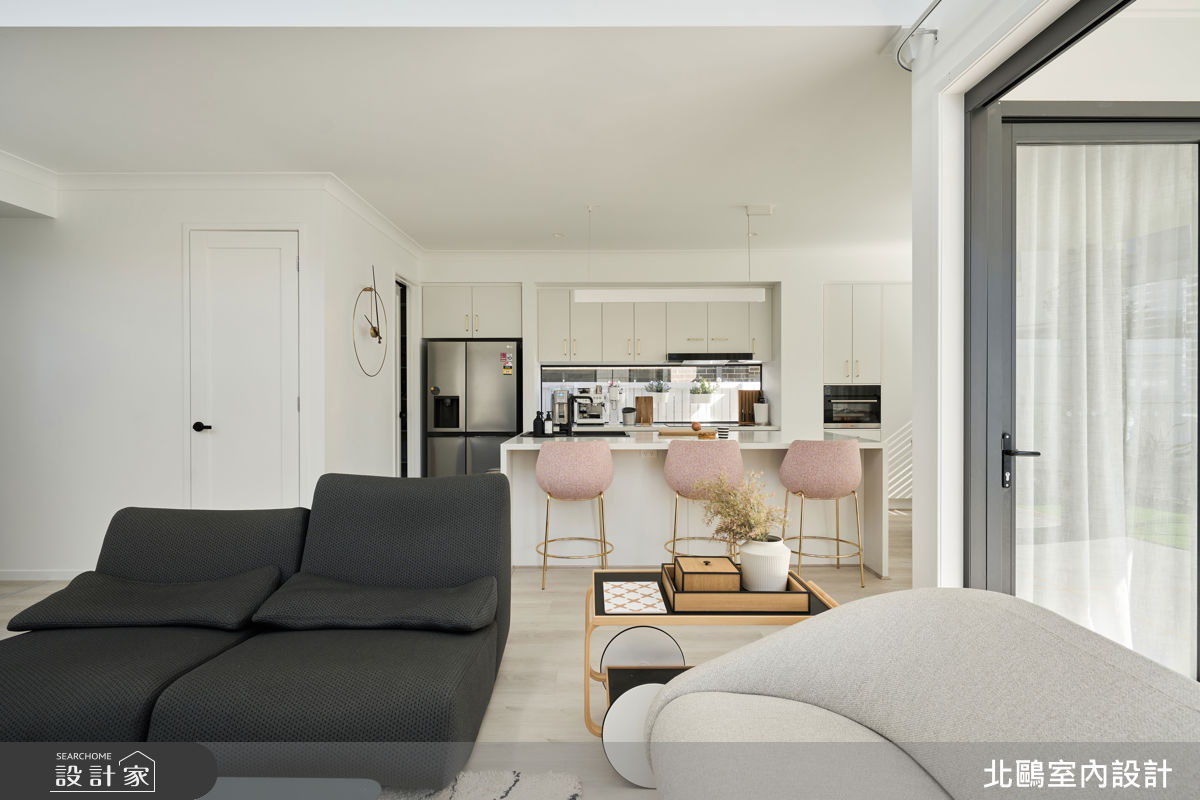 34坪毛胚屋＿北歐風客廳廚房中島案例圖片＿北鷗室內設計＿北鷗_80Brisbane House之10