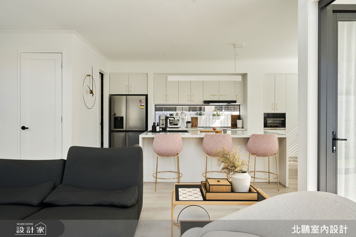 34坪毛胚屋＿北歐風客廳廚房中島案例圖片＿北鷗室內設計＿北鷗_80Brisbane House之12