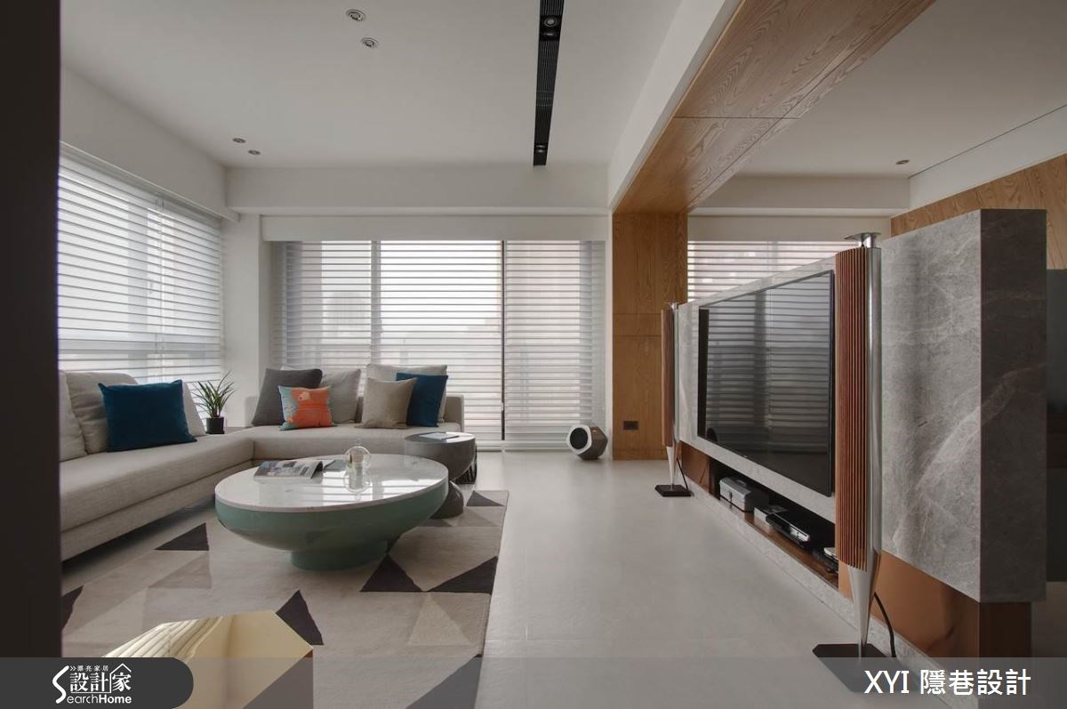 36坪新成屋(5年以下)＿混搭風客廳案例圖片＿隱巷設計顧問有限公司＿隱巷_04台北Viva city之3