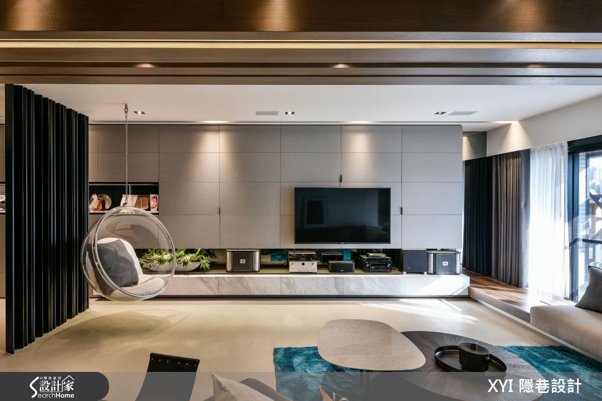 65坪新成屋(5年以下)＿現代風客廳案例圖片＿隱巷設計顧問有限公司＿隱巷_07淡水盧邸之4