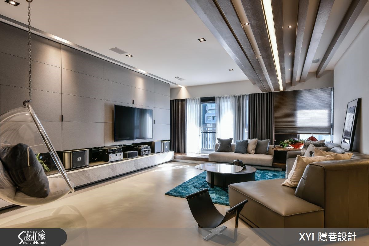 65坪新成屋(5年以下)＿現代風客廳案例圖片＿隱巷設計顧問有限公司＿隱巷_07淡水盧邸之5