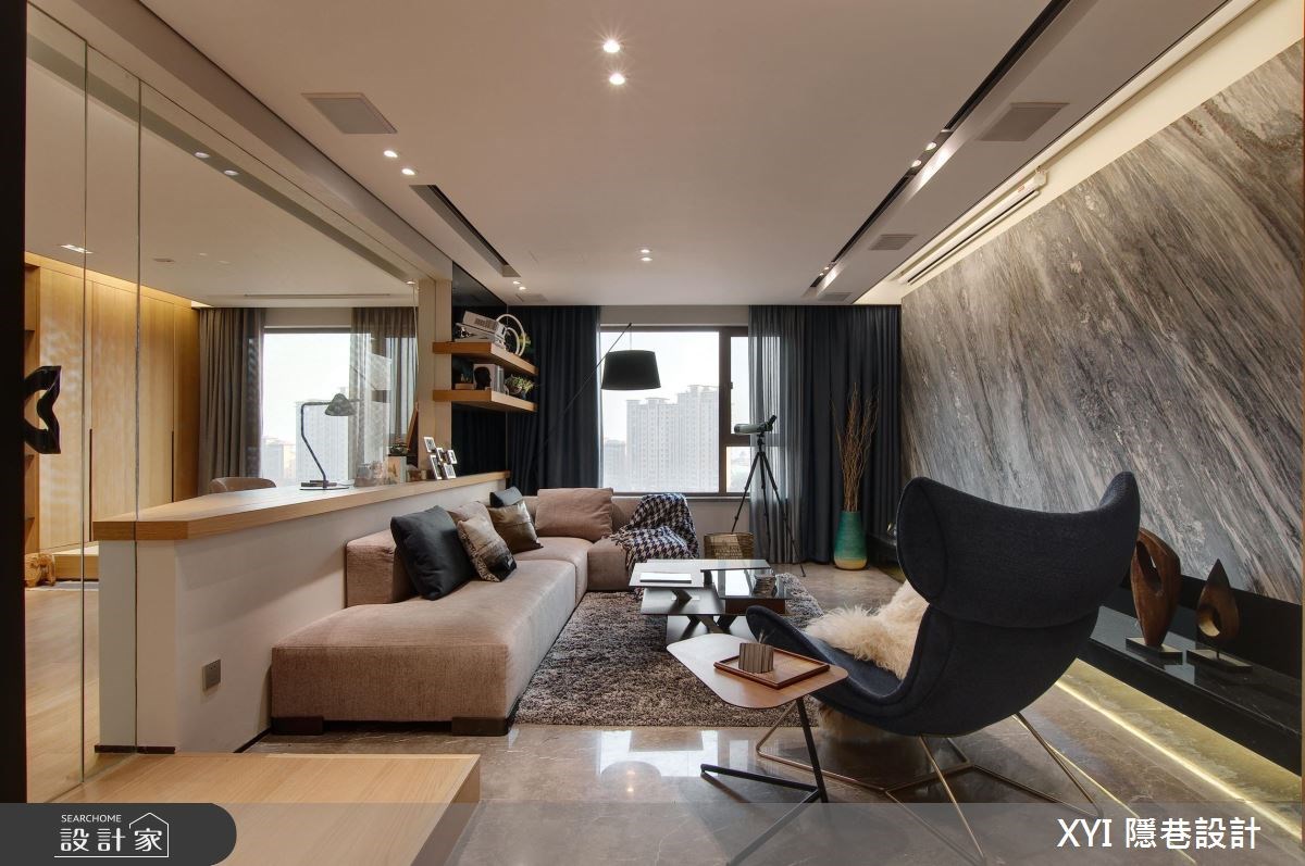 新成屋(5年以下)＿現代風客廳案例圖片＿隱巷設計顧問有限公司＿隱巷_05青島漫月山之2