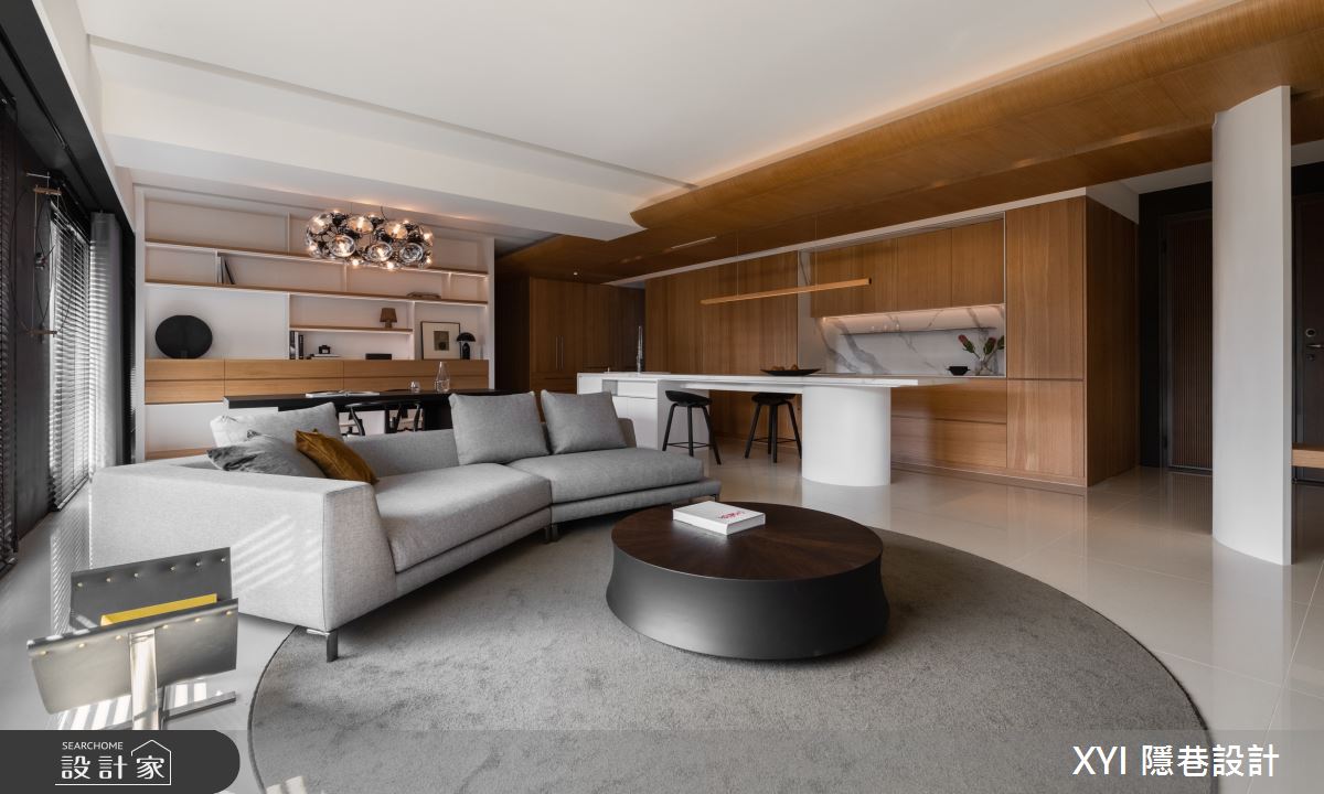65坪新成屋(5年以下)＿現代風客廳餐廳書房案例圖片＿隱巷設計顧問有限公司＿隱巷_10敦北L邸之6