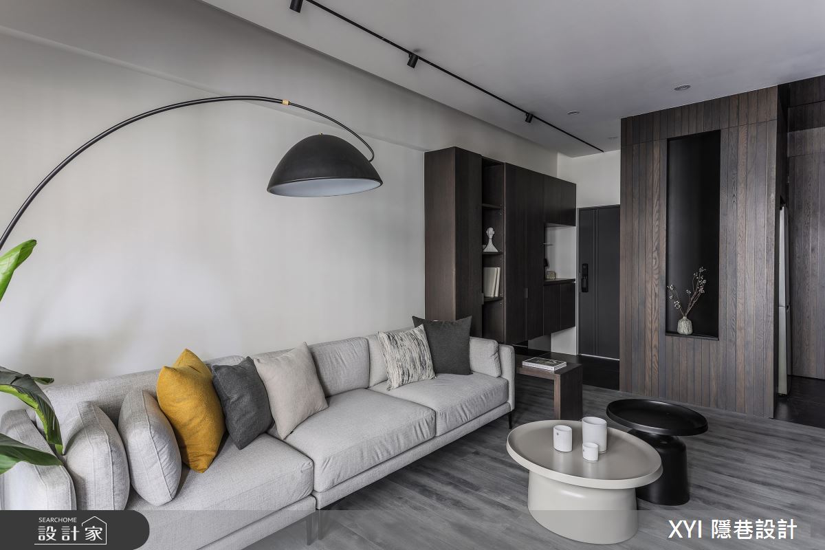 27坪中古屋(5~15年)＿現代風玄關客廳案例圖片＿隱巷設計顧問有限公司＿隱巷_11敦北簡邸之3