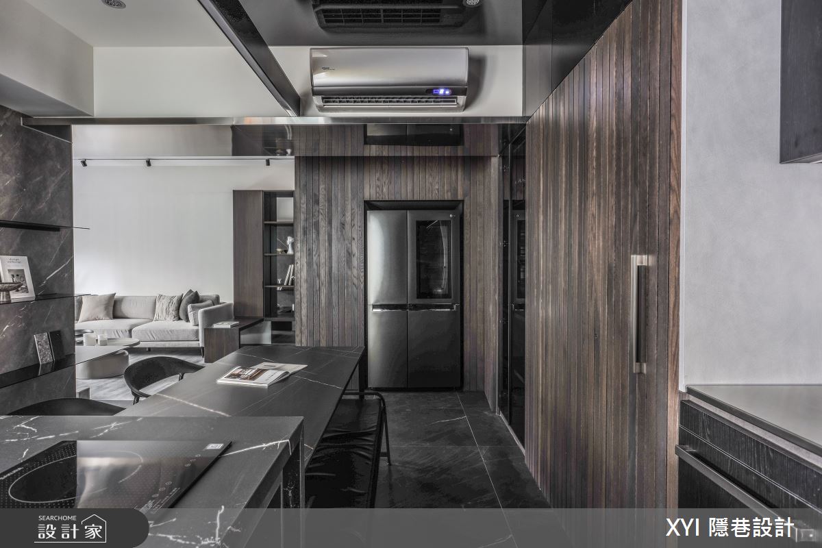 27坪中古屋(5~15年)＿現代風餐廳中島案例圖片＿隱巷設計顧問有限公司＿隱巷_11敦北簡邸之12