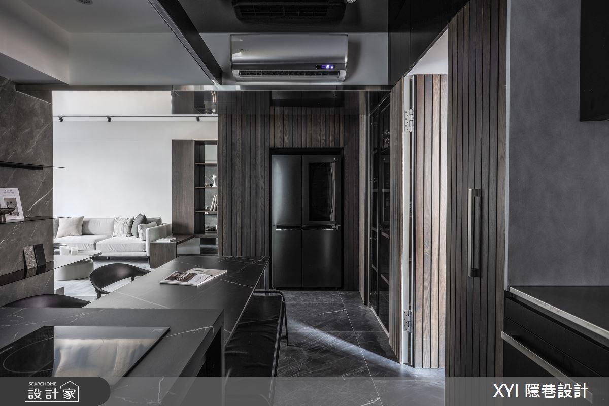 27坪中古屋(5~15年)＿現代風餐廳中島案例圖片＿隱巷設計顧問有限公司＿隱巷_11敦北簡邸之13
