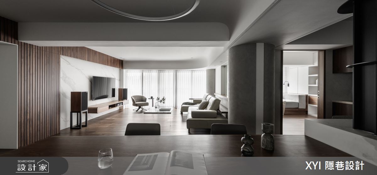 49坪老屋(31~40年)＿現代風客廳餐廳書房中島案例圖片＿隱巷設計顧問有限公司＿隱巷_14之15