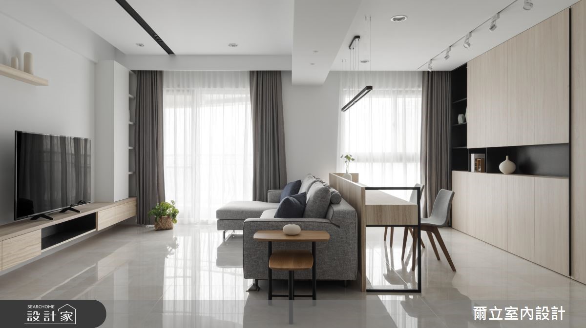 50坪新成屋(5年以下)＿簡約風客廳工作區案例圖片＿爾立室內設計＿爾立_13之6