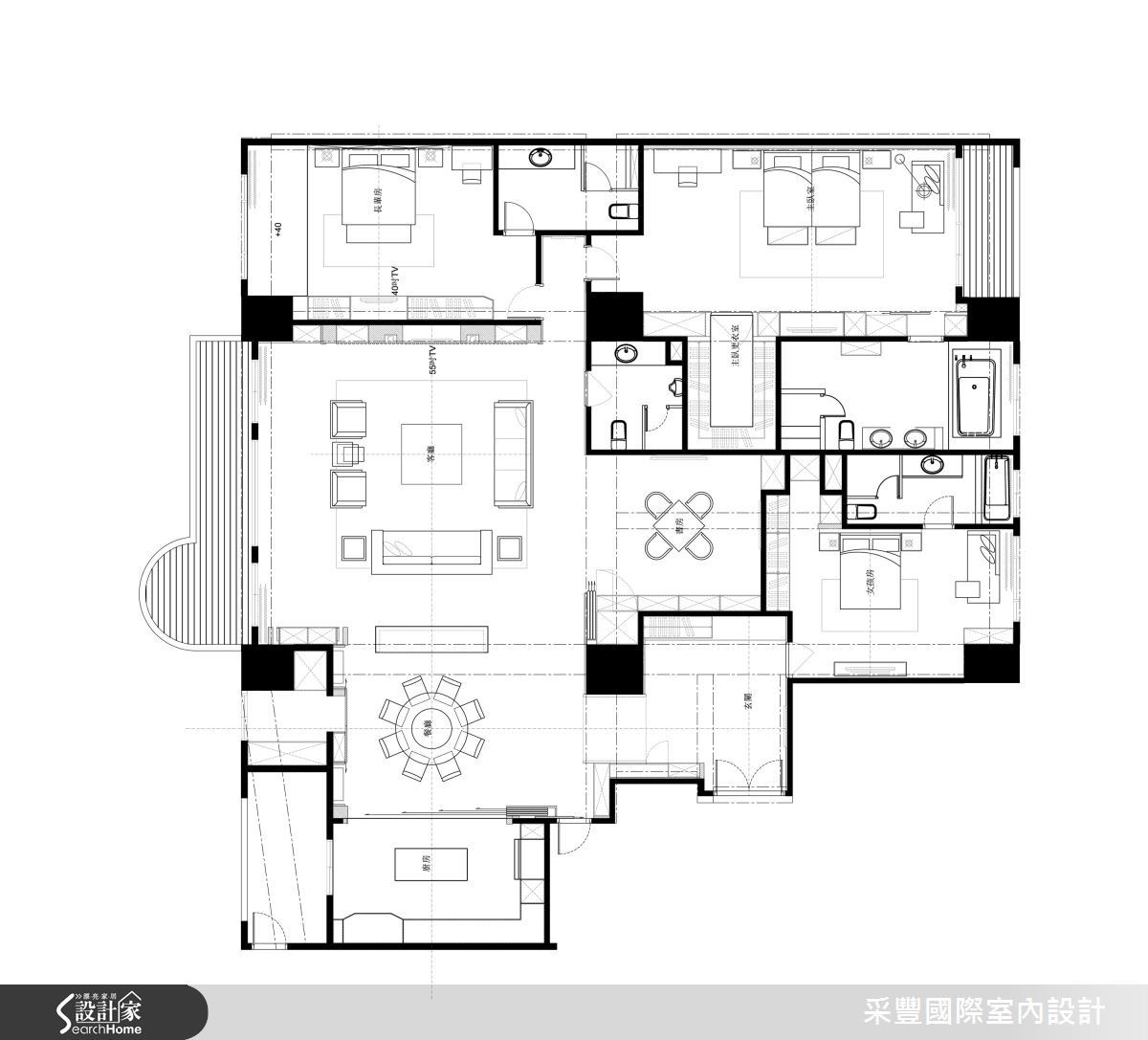 65坪新成屋(5年以下)＿現代風案例圖片＿采豐國際室內設計＿采豐_02之13