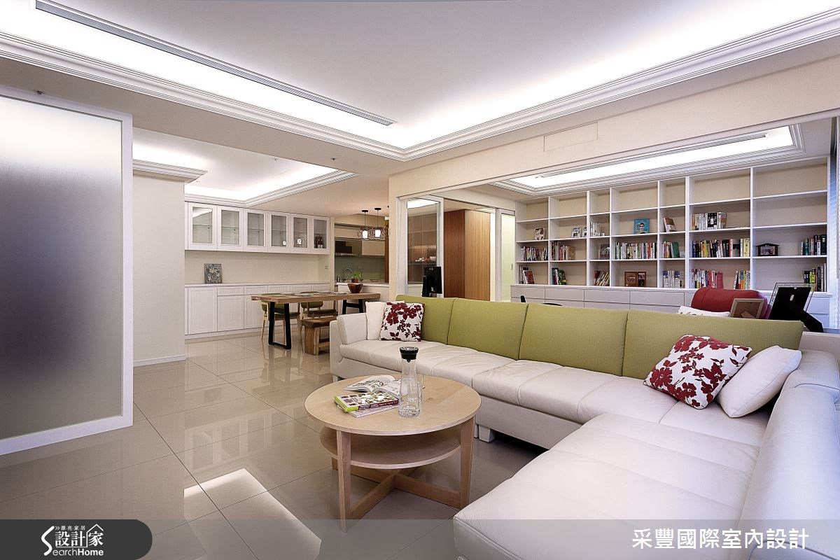 40坪新成屋(5年以下)＿鄉村風客廳案例圖片＿采豐國際室內設計＿采豐_04之6