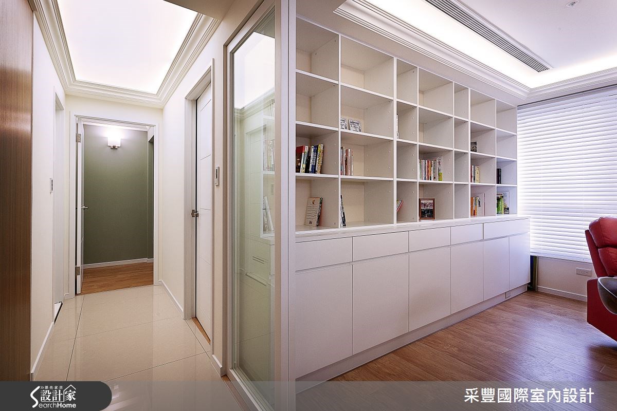 40坪新成屋(5年以下)＿鄉村風書房走廊案例圖片＿采豐國際室內設計＿采豐_04之11