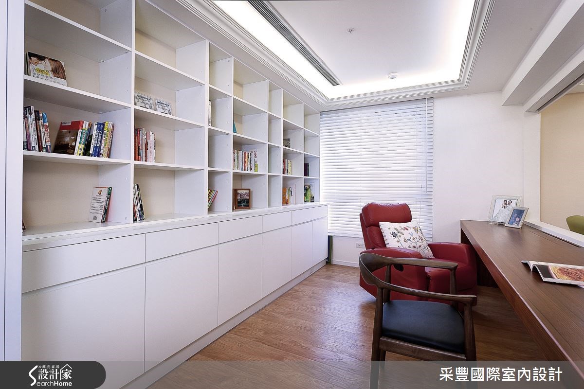 40坪新成屋(5年以下)＿鄉村風書房案例圖片＿采豐國際室內設計＿采豐_04之12