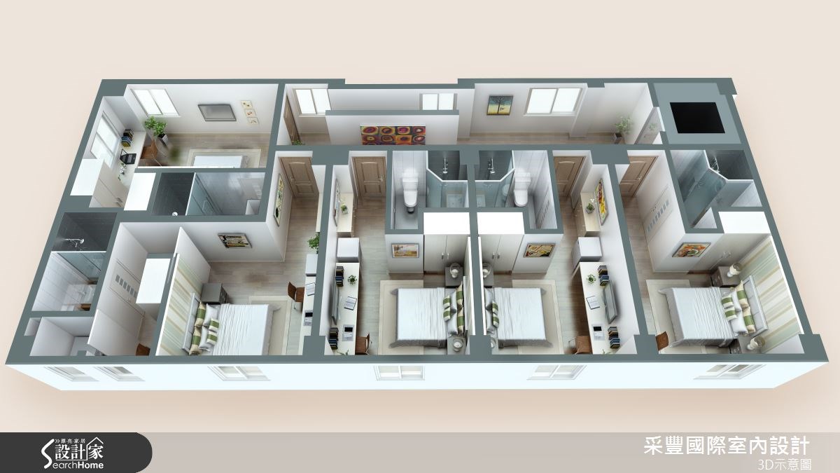 10坪新成屋(5年以下)＿現代風案例圖片＿采豐國際室內設計＿采豐_10之3