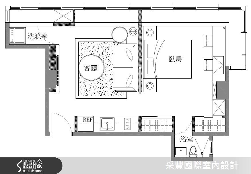 10坪老屋(16~30年)＿現代風案例圖片＿采豐國際室內設計＿采豐_01之9