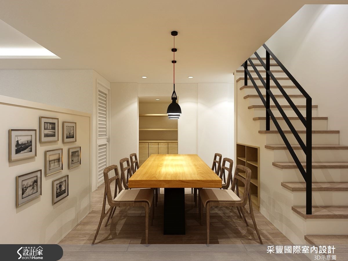 17坪＿現代風餐廳樓梯案例圖片＿采豐國際室內設計＿采豐_11之2