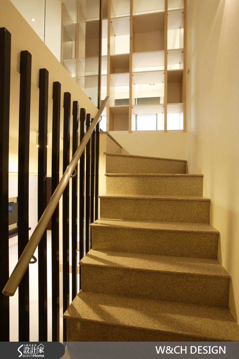 80坪新成屋(5年以下)＿休閒風樓梯案例圖片＿W&CH 大器國際室內裝修設計＿W&CH_03之8