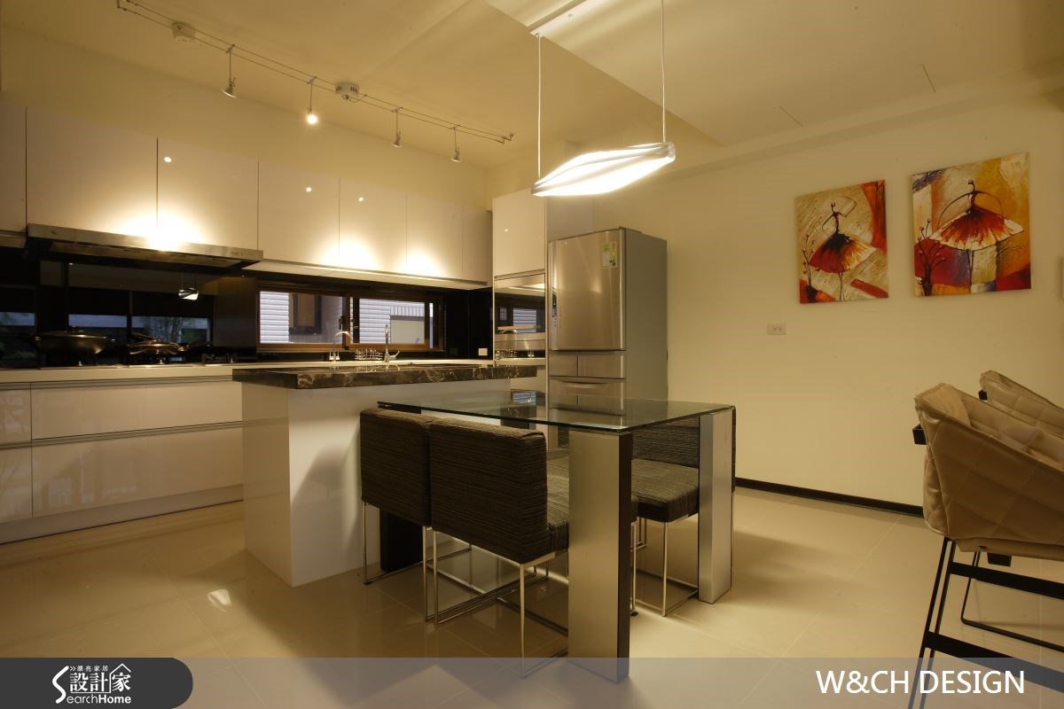 80坪新成屋(5年以下)＿休閒風餐廳廚房案例圖片＿W&CH 大器國際室內裝修設計＿W&CH_03之9