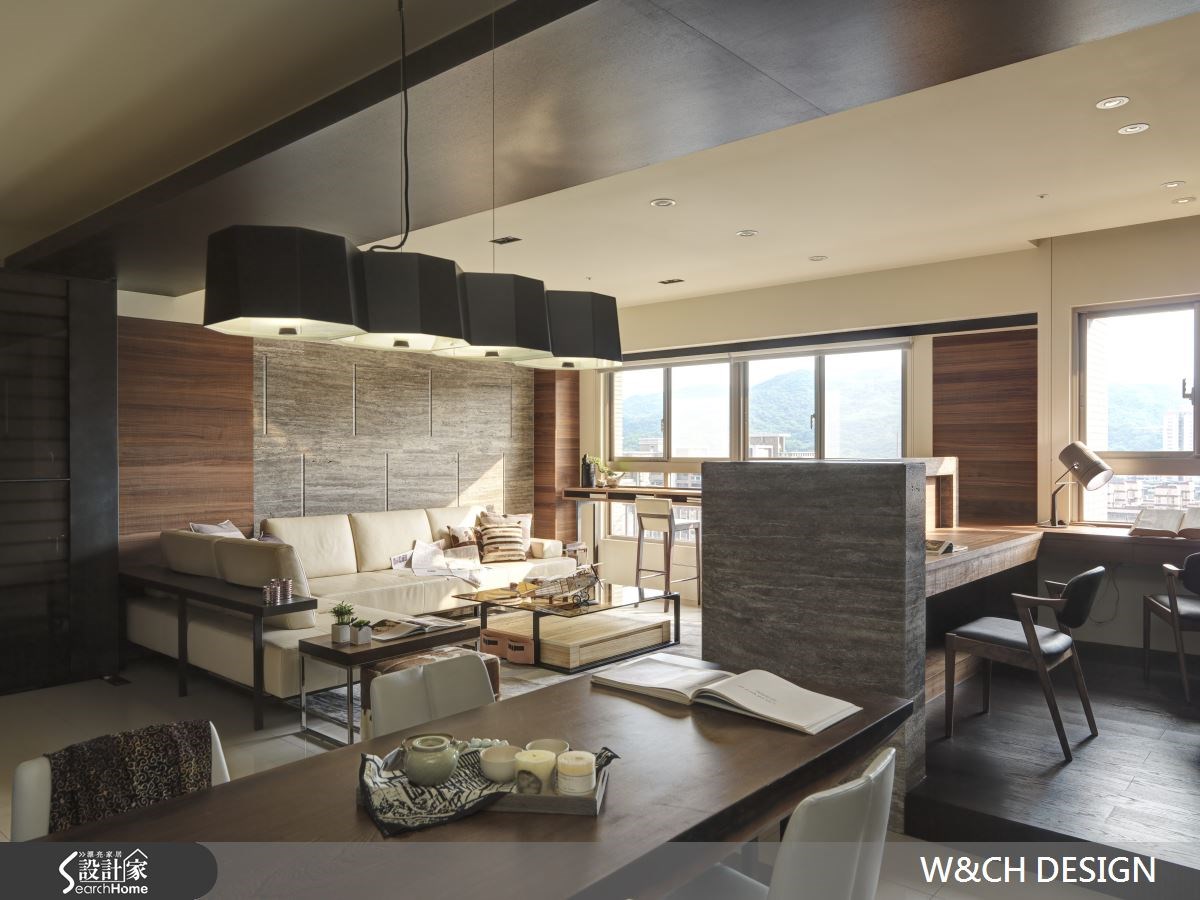 45坪新成屋(5年以下)＿休閒風客廳餐廳案例圖片＿W&CH 大器國際室內裝修設計＿W&CH_05之12